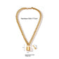 Punk Aluminum Chain Lock Pendant Accessories Rock Hip Hop Lock Necklace Bonus Key Long Necklace