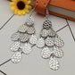 Pitting drop metal multi-layered earrings long earrings