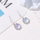 Versatile Jewelry Beautiful Moonstone Necklace Round Blue Gradient Necklace Simple and Sweet Clavicle Chain