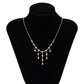 Jewelry Temperament Versatile Geometric Chain Necklace Simple Imitation Crystal Tassel Pendant Necklace Women
