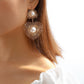 E114 Internet celebrity classic elegant pearl earrings women's metal heart-shaped temperament trendy simple earrings