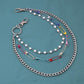 Jewelry personality pearl chain metal waist chain ins fashion multi-color pin multi-layer pants chain