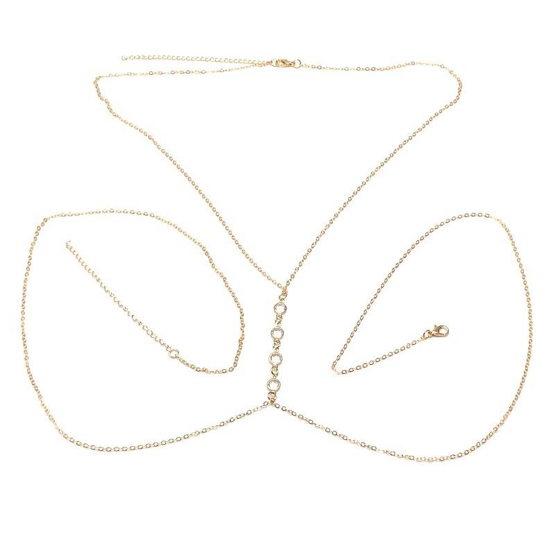 Jewelry Sexy Crystal Body Chain Simple Street Shooting Jewelry Beach Bikini Body Chain Accessories