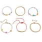 Fashion Street Shot Geometric Metal Chain Hand Decoration Sweet Cool Little Daisy Flower Rice Bead Bracelet Female