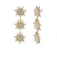 Jewelry simple micro-inlaid flash diamond long star earring temperament versatile letter honey earrings