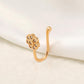 Flower zircon nose ring metal U-shaped micro-inlaid non-piercing nose nail simple piercing jewelry