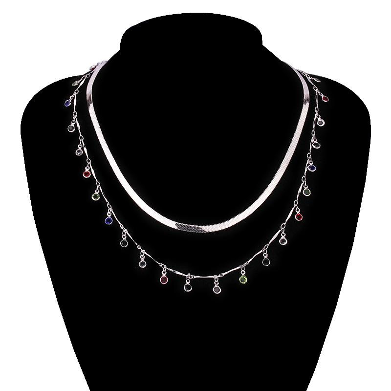 Candy Color Tassel Necklace Necklace Colorful Small Ball Single Layer Necklace Clavicle Chain