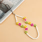 Jewelry color rice beads daisy flower bag mobile phone lanyard personality trend flower mobile phone pendant