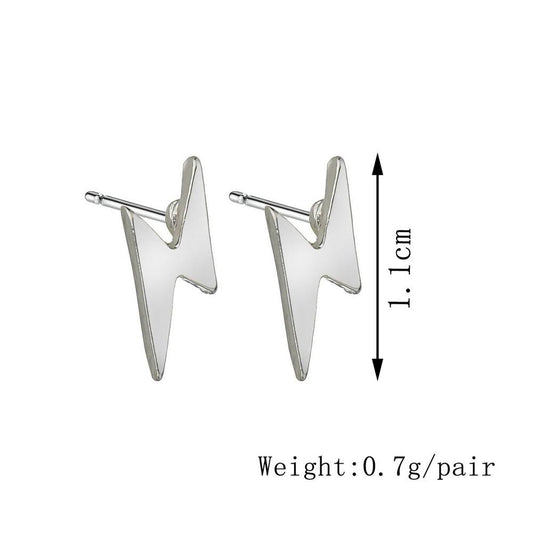 Accessories popular simple alloy lightning earrings INS lightning trendy earrings earrings