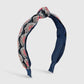 F4453 Bohemian Ethnic Exaggerated Colorful Headband Sequins Embroidered Fabric Knotted Headband Headdress