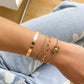 Simple Metal Flower Bracelet Set Hip Hop Niche Geometric Twist Chain Bracelet Bracelet