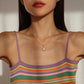 N9125 Sun Moon Pendant Necklace Niche Ladies Fashion Necklace Hong Kong Light Luxury Simple Clavicle Chain