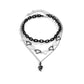 Jewelry Mixed Color Hip Hop Love Clavicle Chain Necklace Niche Design Snake Diamond Necklace Women