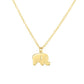 Cute Elephant Necklace Electroplating Color Preserving Alloy Baby Elephant Necklace Animal Pendant Clavicle Chain Jewelry