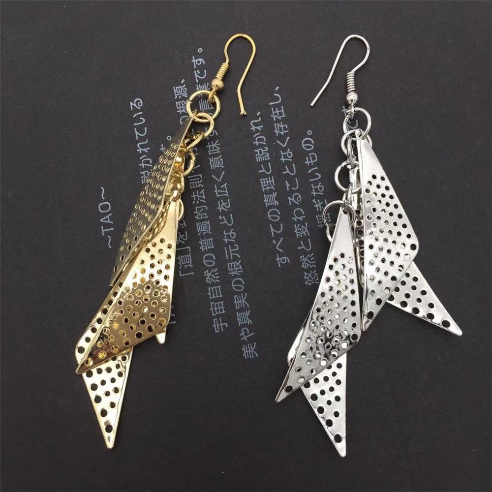 Triangular piece geometric earrings exaggerated earrings over eagle jewelry