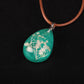 Fashion Transparent Water Drop Dried Flower Necklace Luminous Crystal Pendant Luminous Clavicle Chain Jewelry
