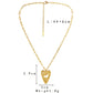 Fashion Simple Texture Stainless Steel Gold Hollow Love Hammer Pattern Necklace Versatile Personality Necklace