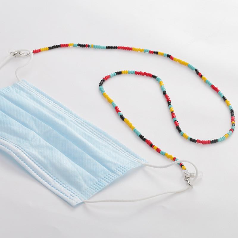 Fashion Non-slip Glasses Chain Beach Glasses Rope Lanyard Adjustable Rice Bead Mask Chain Glasses Chain