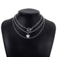 N162 Jewelry exaggerated multi-layer chain punk necklace niche indifferent love necklace