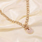 N755 Punk Pearl Love Necklace Female Personality Bold Water Wave Clavicle Chain