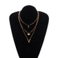 Jewelry fashion trend multi-layer butterfly diamond crystal letter pendant personality all-match necklace female