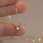 Ins Simple Bowknot Necklace Fashion Light Luxury Niche Design Zircon Clavicle Chain Temperament Sweet Necklace