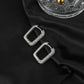 High-end copper inlaid zircon square earrings ins same fashion simple geometric earrings French style earrings for women