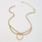 N9182 Simple Geometric Necklace Women's Hollow Creative Design Sense Chain Necklace Retro Hong Kong Necklace