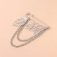 Jewelry Temperament Light Luxury Hollow Leaf Brooch Female Retro Trend Metal Chain Pin Accessories