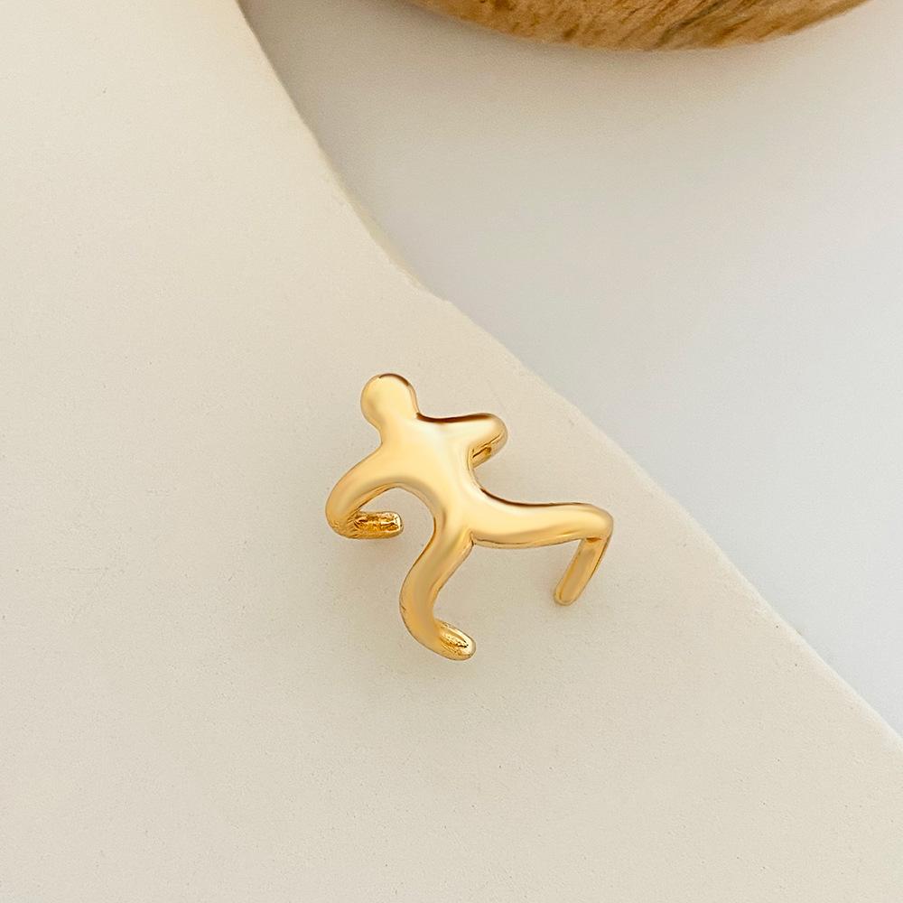 Creative ear clip ring ins fashion personality climbing villain without ear hole ear bone clip female earring ear clip