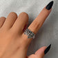 ins creative fang ring retro punk metal opening animal ring net red tide unisex