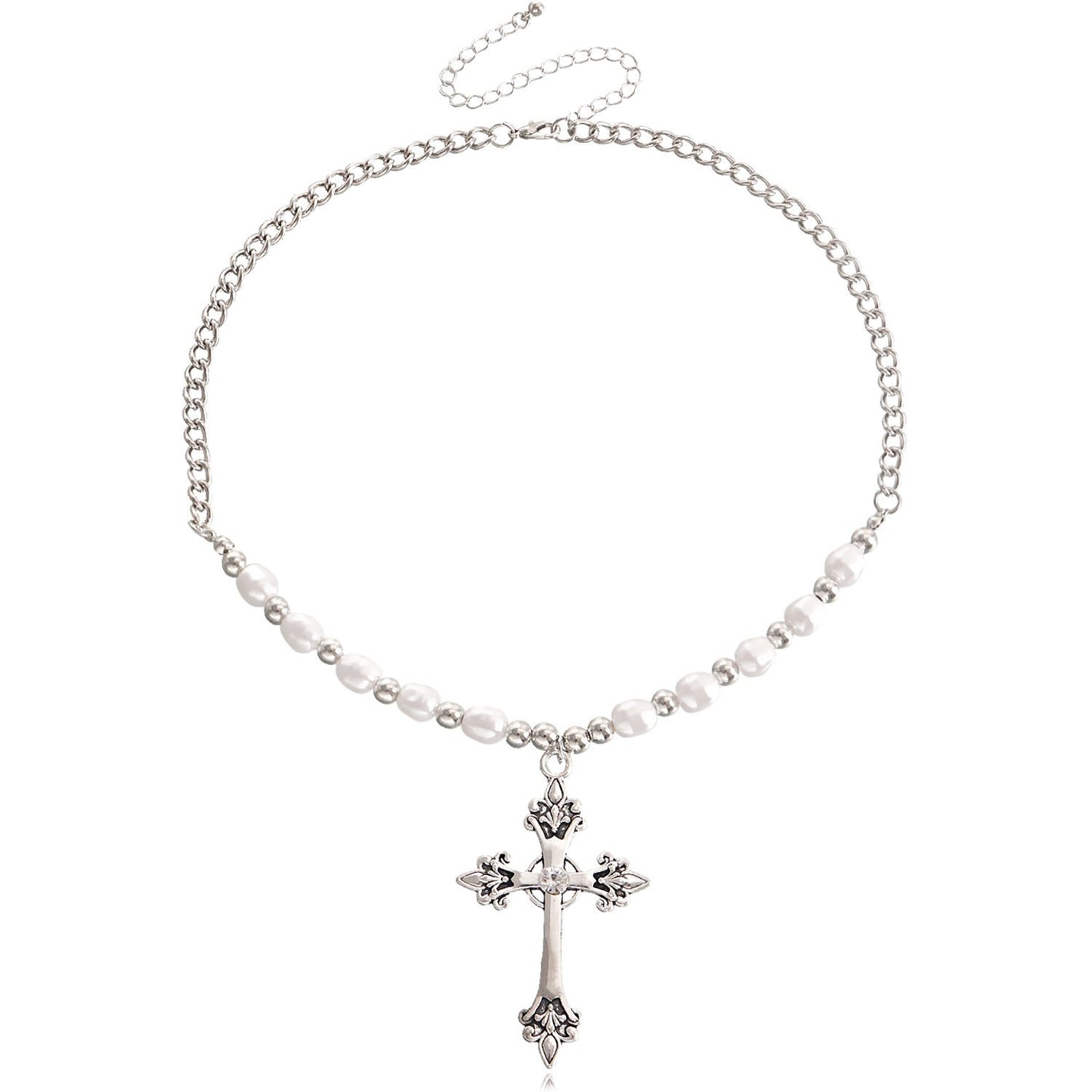 Jewelry Retro Cross Multilayer Necklace Women's Fashion Simple Business Versatile Clavicle Chain