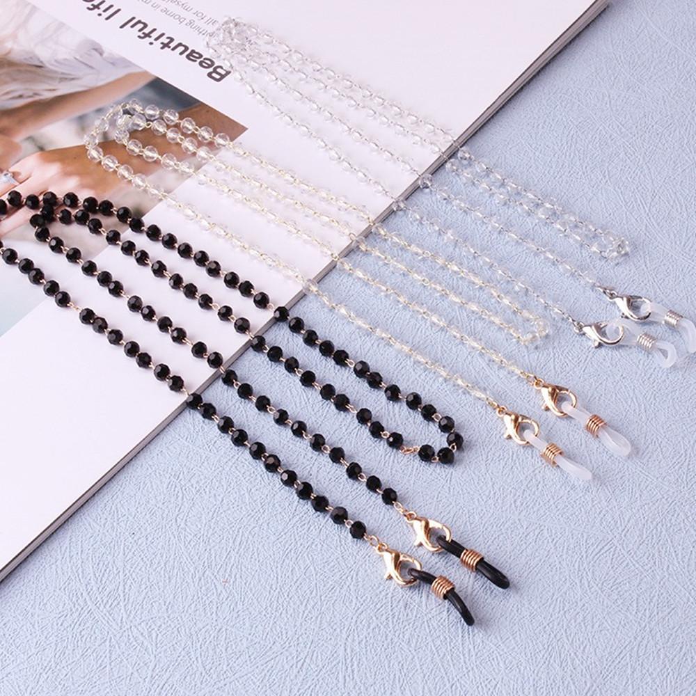 Jewelry mask lanyard anti-drop anti-lost hanging chain glass bead glasses anti-lear mask rope