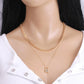 Necklace female clavicle chain niche trendy ins simple cold hip-hop padlock double-layer set chain bouncy di net red accessories