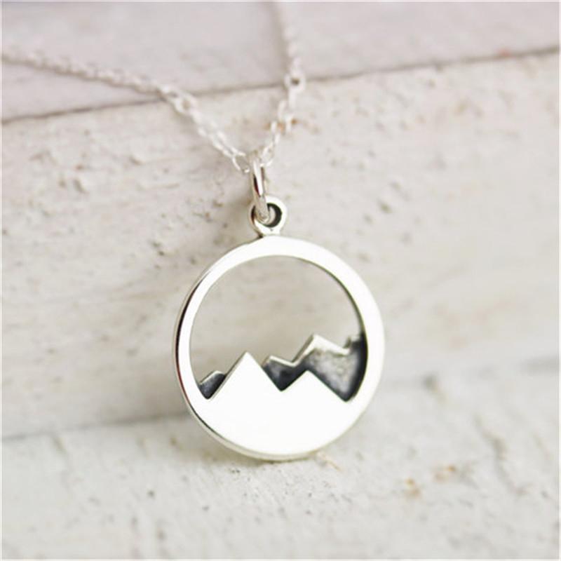 Explosive jewelry simple fashion mountain necklace mountain rock climbing trekking peak exquisite clavicle chain