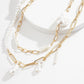 Jewelry Temperament Baroque Shaped Pearl Necklace Creative Irregular Chain Clavicle Necklace Female