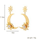 Pearl Moon Surrounding the Sun Ladies High Sense Exaggerated Moon Flower Pearl Earrings