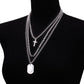Hip-hop cross chain chain trendy street metal fashion design butterfly pendant clavicle chain multi-piece necklace