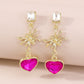 E9984 Jewelry rhinestone spider Halloween element earrings punk personality love exaggerated earrings female