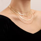 Jewelry trendy multi-layer flat snake collarbone chain necklace female ins niche design sense choker