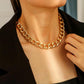 Jewelry fashion punk personality single-layer aluminum chain simple exaggerated hip-hop big thick choker necklace
