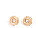 Jewelry retro simple three-dimensional flower earrings female niche temperament indifferent pearl earrings