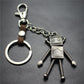 Robot Robot Alloy Pendant Keychain Ancient Silver Key Ring Jewelry Accessories Bag Pendant