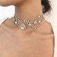 Jewelry Full Diamond Geometric Exaggerated Night Sexy Necklace Rhinestone Tassel Personality Internet Celebrity Necklace