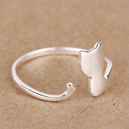 Explosive jewelry adjustable cute cat kitten ring ring meow star opening first jewelry