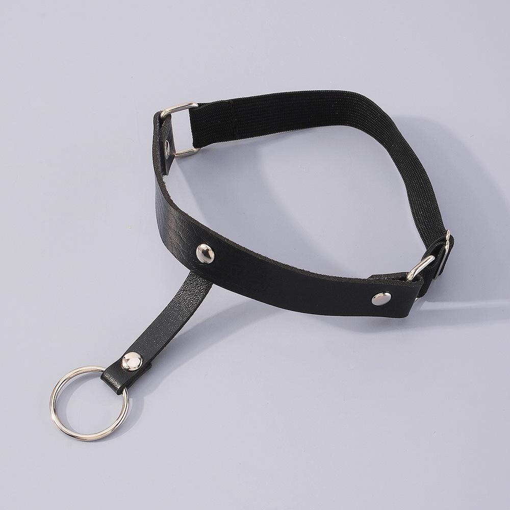 C259 Harajuku circle leg ring Internet celebrity street fashion fashion leg decoration trendy cool sexy PU leg chain female
