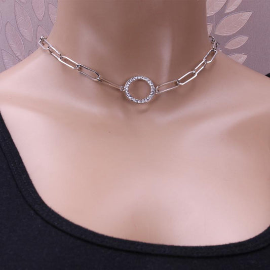 Necklace female ins design fashion necklace temperament trendy diamond ring jewelry bracelet clavicle chain necklace