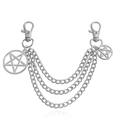 Sports shoes men's and women's shoes accessories ins upper decoration five-pointed star metal shoe chain shoelace buckle foot decoration