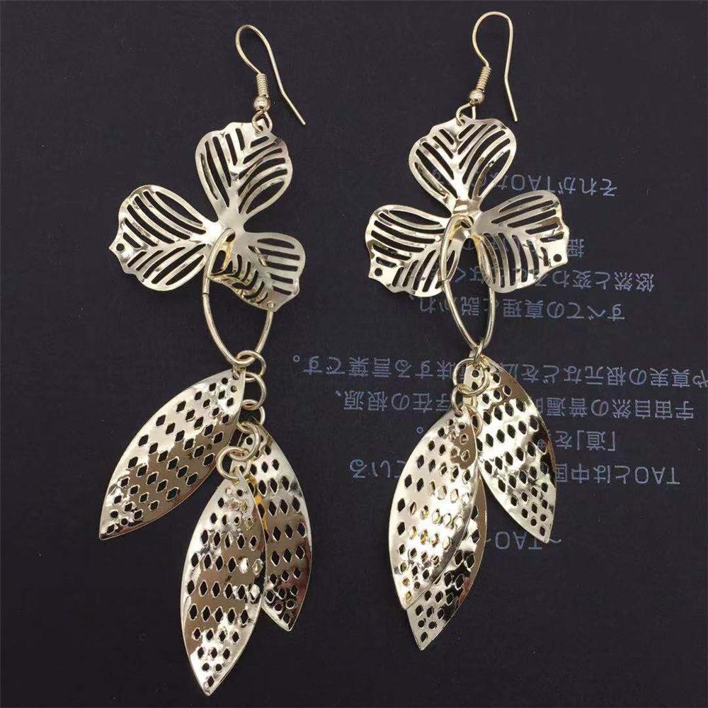 Earrings Hollow Flower Earrings Ladies Tassel Earrings Night Party Dress Accessories