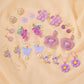 S925 silver needle earrings summer purple earrings simple small fresh earrings net red flower earrings